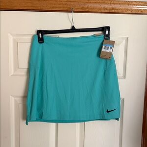 Nike Teal Performance Tennis Skirt with Black Swoosh